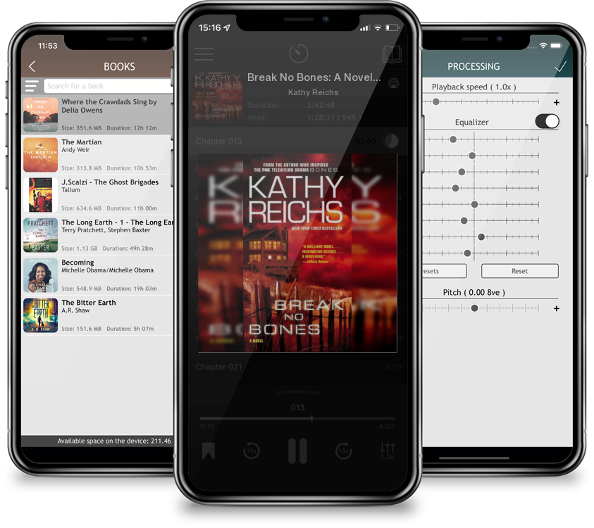 Audiobook Break No Bones: A Novel (A Temperance Brennan Novel #9) (Mass Market) by Kathy Reichs