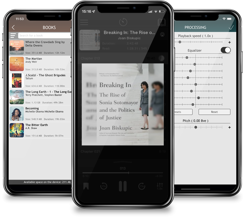 Audiobook Breaking In: The Rise of Sonia Sotomayor and the Politics of Justice by Joan Biskupic