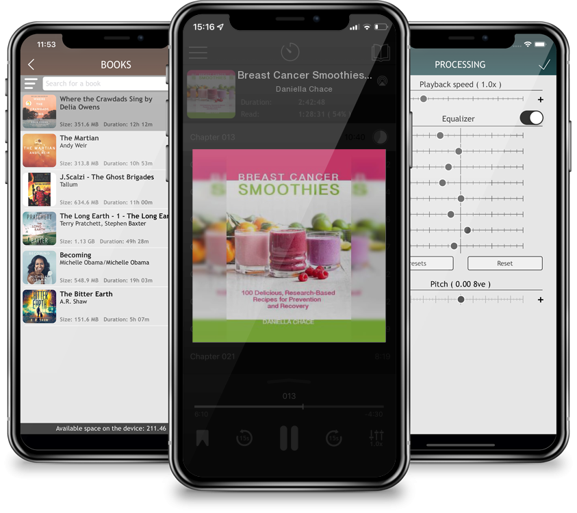 Audiobook Breast Cancer Smoothies: 100 Delicious, Research-Based Recipes for Prevention and Recovery by Daniella Chace