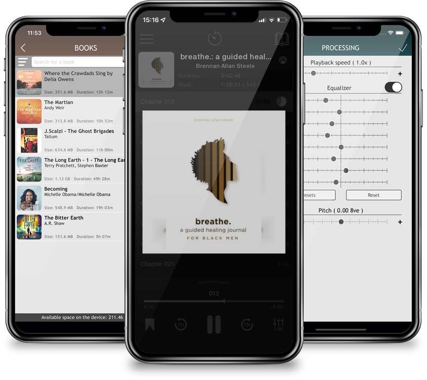 Audiobook breathe.: a guided healing journal for black men by Brennan Allan Steele
