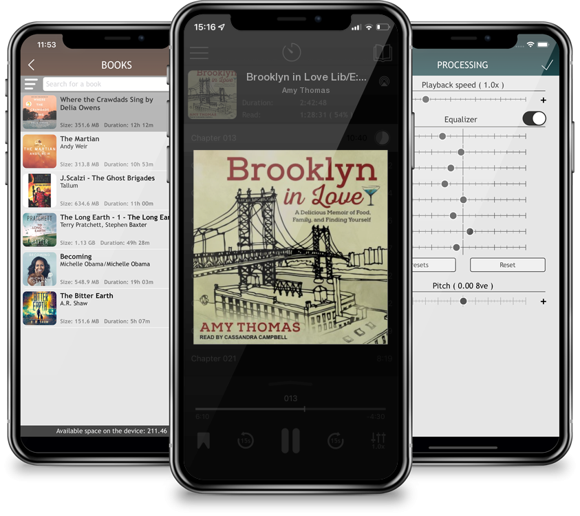 Listen Brooklyn in Love Lib/E: A Delicious Memoir of Food, Family, and Finding Yourself (Compact Disc) by Amy Thomas in MP3 Audiobook Player for free