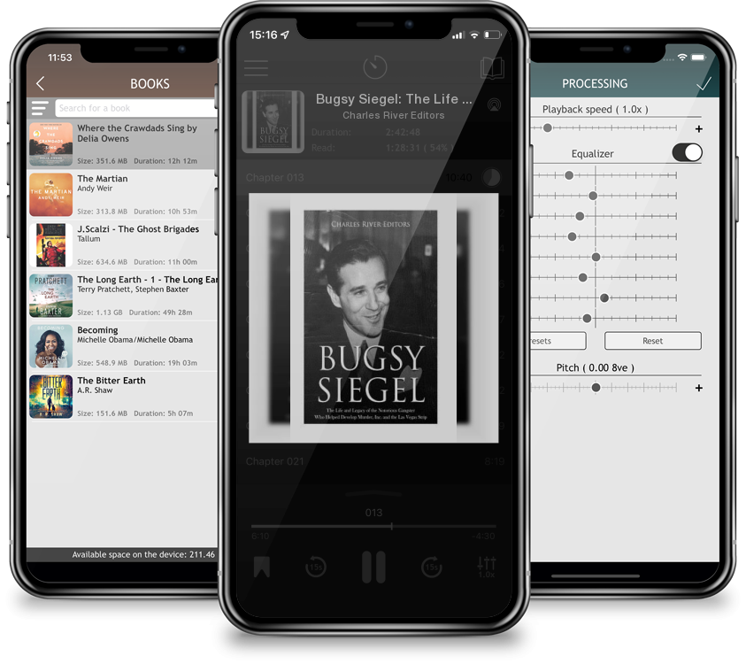 Audiobook Bugsy Siegel: The Life and Legacy of the Notorious Gangster Who Helped Develop Murder, Inc. and the Las Vegas Strip by Charles River Editors