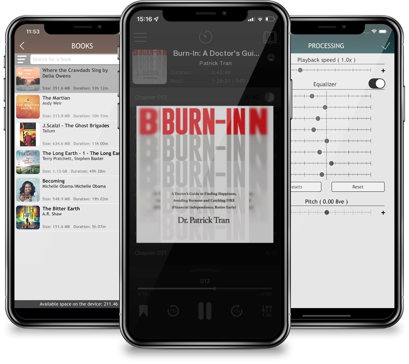 Audiobook Burn-In: A Doctor\'s Guide to Finding Happiness, Avoiding Burnout and Catching FIRE (Financial Independence, Retire Early) by Patrick Tran