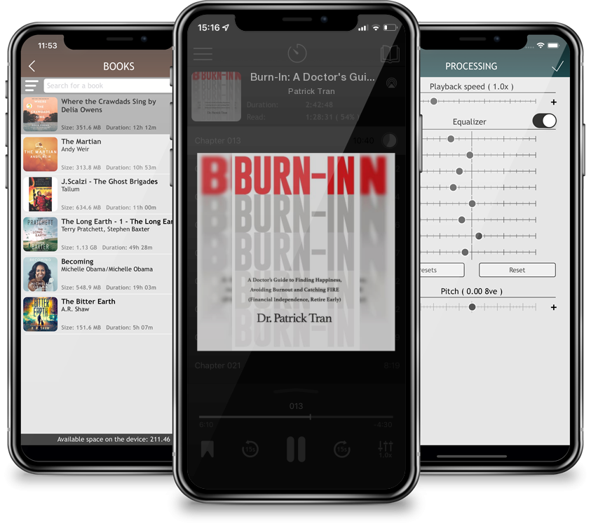 Listen Burn-In: A Doctor's Guide to Finding Happiness, Avoiding Burnout and Catching FIRE (Financial Independence, Retire Early) by Patrick Tran in MP3 Audiobook Player for free