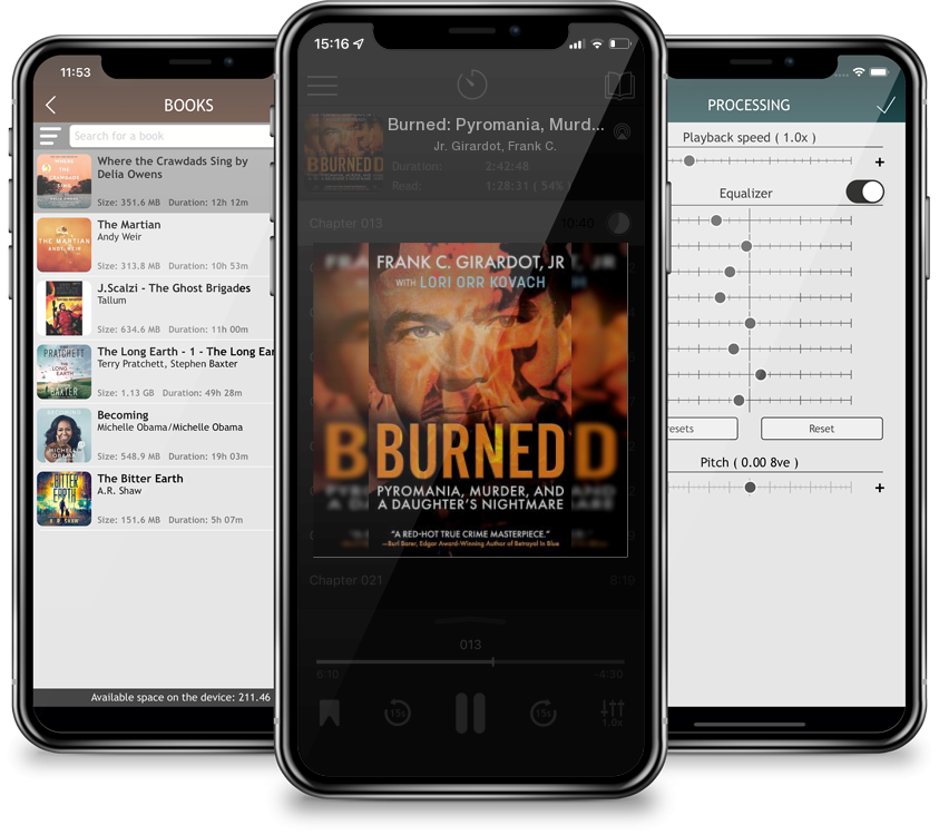 Listen Burned: Pyromania, Murder, and A Daughter's Nightmare by Jr. Girardot, Frank C. in MP3 Audiobook Player for free