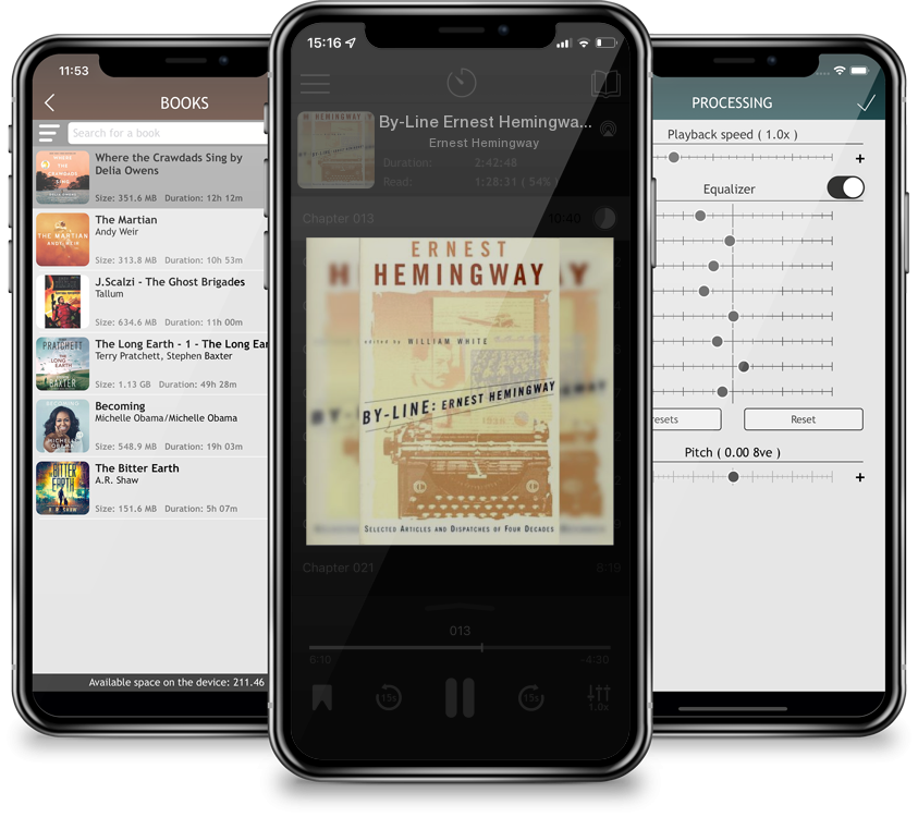Listen By-Line Ernest Hemingway: Selected Articles and Dispatches of Four Decades by Ernest Hemingway in MP3 Audiobook Player for free