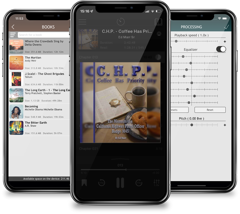 Audiobook C.H.P. - Coffee Has Priority: The Memoirs of a California Highway Patrol Officer Badge 9045 by Ed Marr Sr