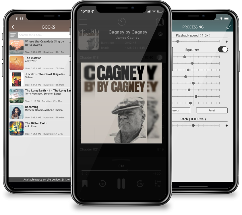 Listen Cagney by Cagney by James Cagney in MP3 Audiobook Player for free