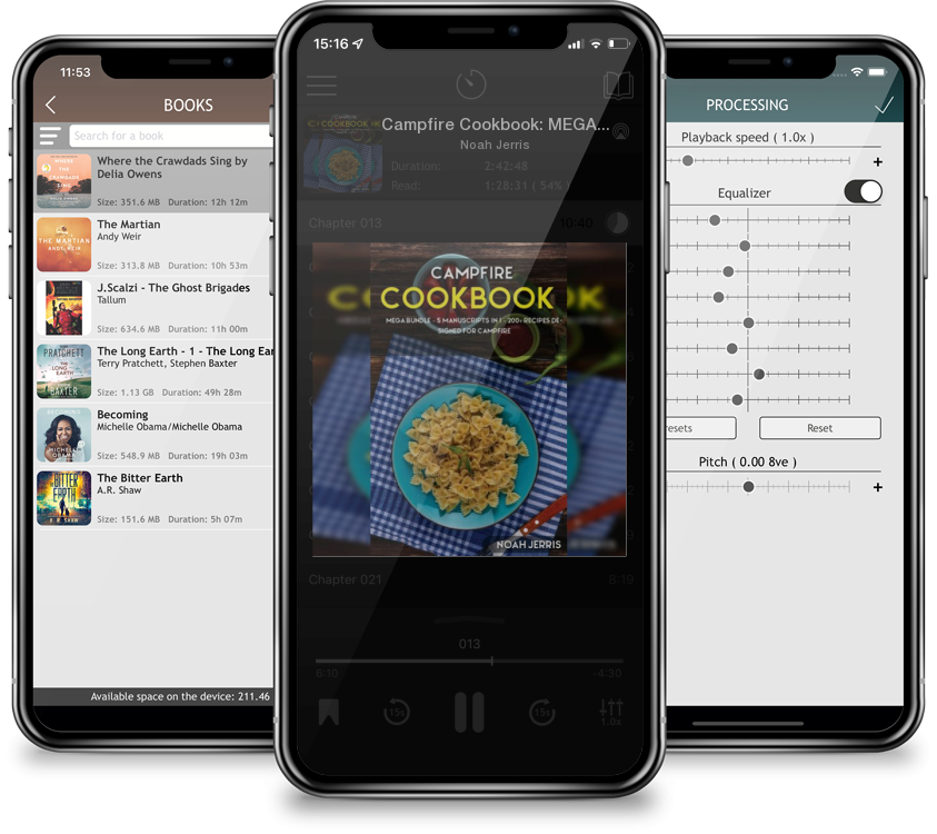 Audiobook Campfire Cookbook: MEGA BUNDLE - 4 Manuscripts in 1 - 160+ Campfire - friendly recipes including pie, smoothie, cookie recipes by Noah Jerris