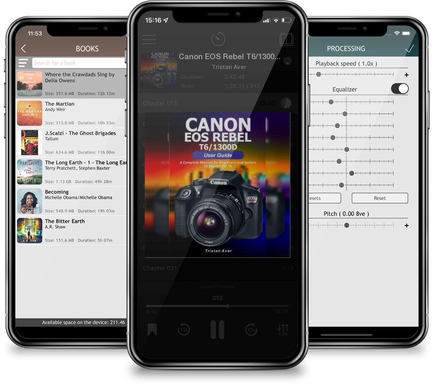 Audiobook Canon EOS Rebel T6/1300D User Guide: A Complete Manual for Beginners and Seniors to Master the T6 by Tristan Aver