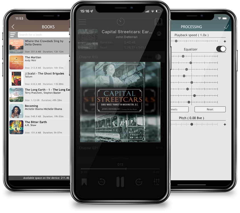 Audiobook Capital Streetcars: Early Mass Transit in Washington, D.C. by John Deferrari