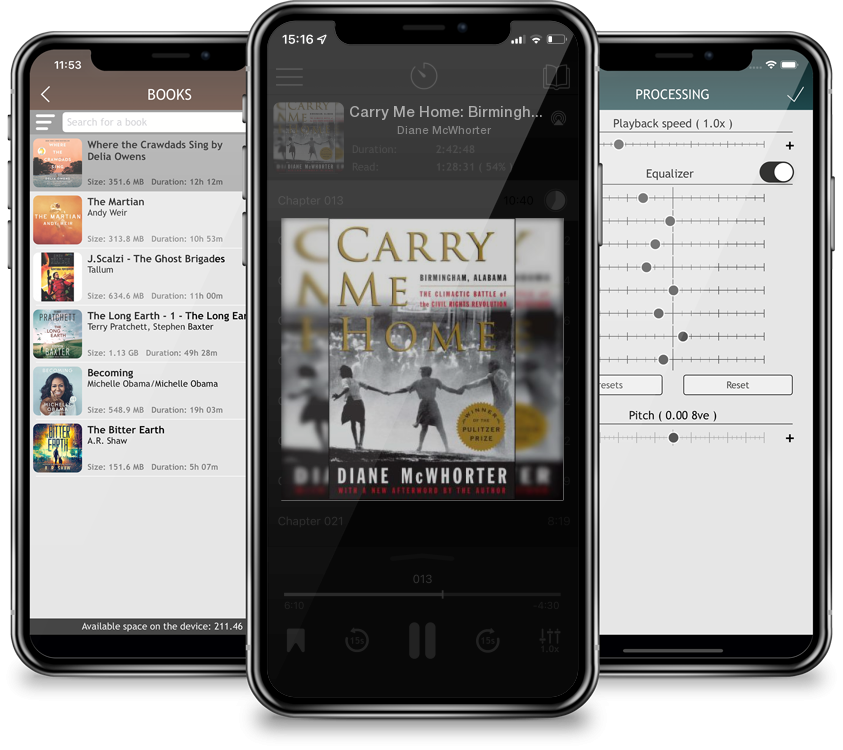Audiobook Carry Me Home: Birmingham, Alabama: The Climactic Battle of the Civil Rights Revolution by Diane McWhorter
