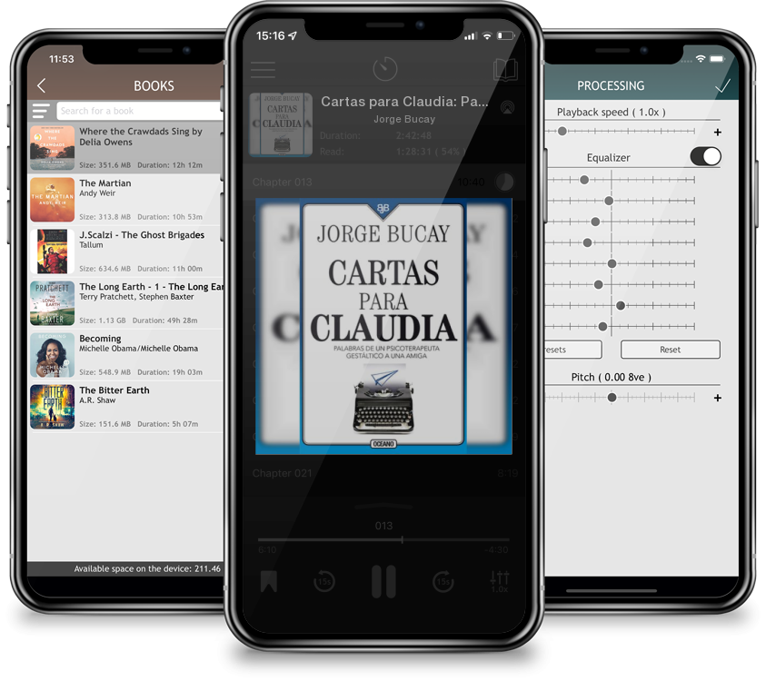 Listen Cartas para Claudia: Palabras de un psicoterapeuta gestáltico a una amiga by Jorge Bucay in MP3 Audiobook Player for free