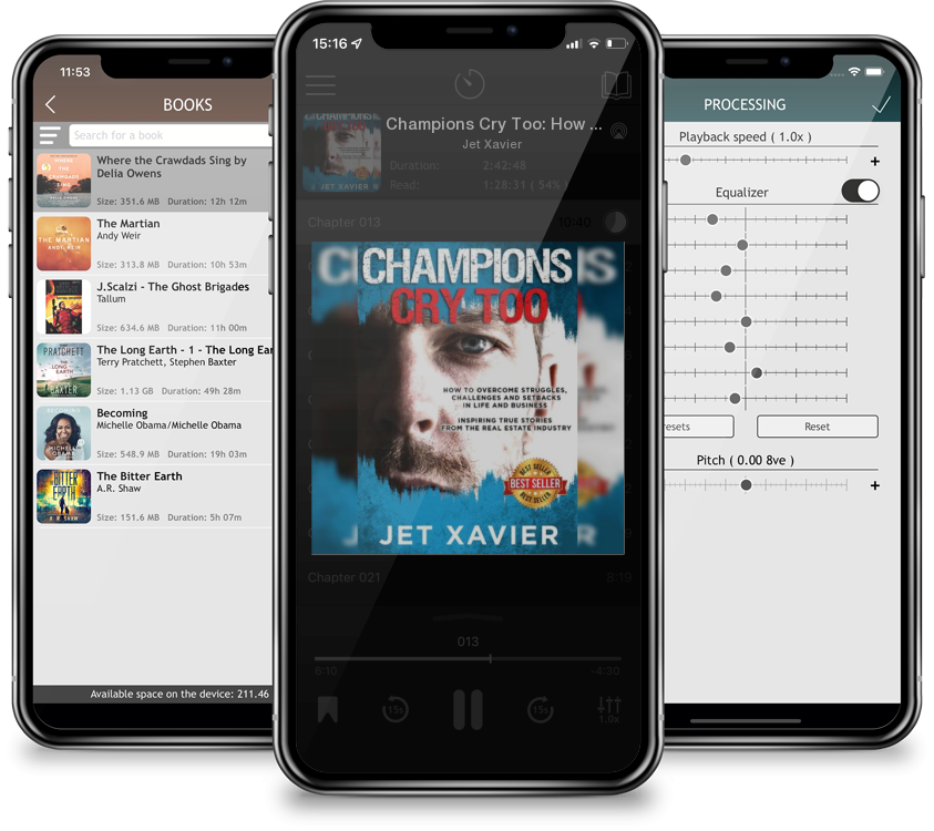 Audiobook Champions Cry Too: How to overcome struggles, challenges and setbacks in life and business; Inspiring true stories from the real estate i by Jet Xavier