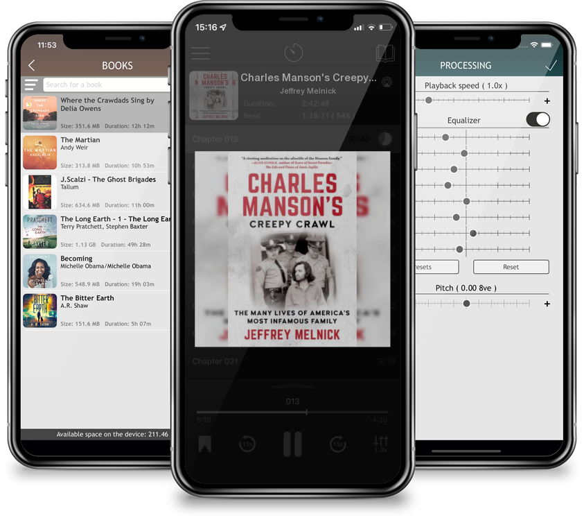 Audiobook Charles Manson\'s Creepy Crawl: The Many Lives of America\'s Most Infamous Family by Jeffrey Melnick