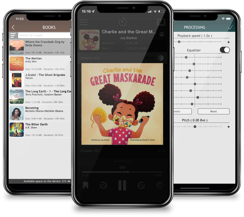 Audiobook Charlie and the Great Maskarade by Joy Barber