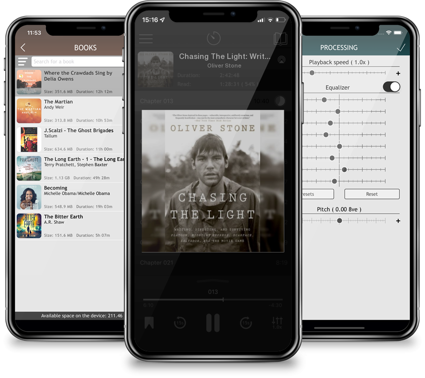 Audiobook Chasing The Light: Writing, Directing, and Surviving Platoon, Midnight Express, Scarface, Salvador, and the Movie Game by Oliver Stone