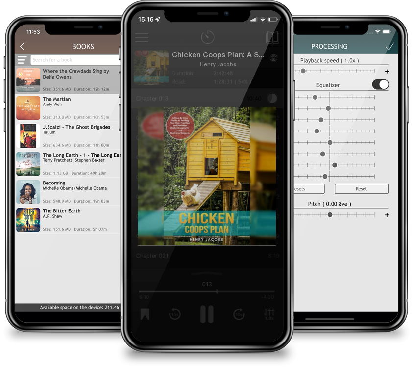 Audiobook Chicken Coops Plan: A Step-By-Step Guide to Building Your Own Practical and Resistant Chicken Coop with 7 DIY Illustrated Projects. by Henry Jacobs