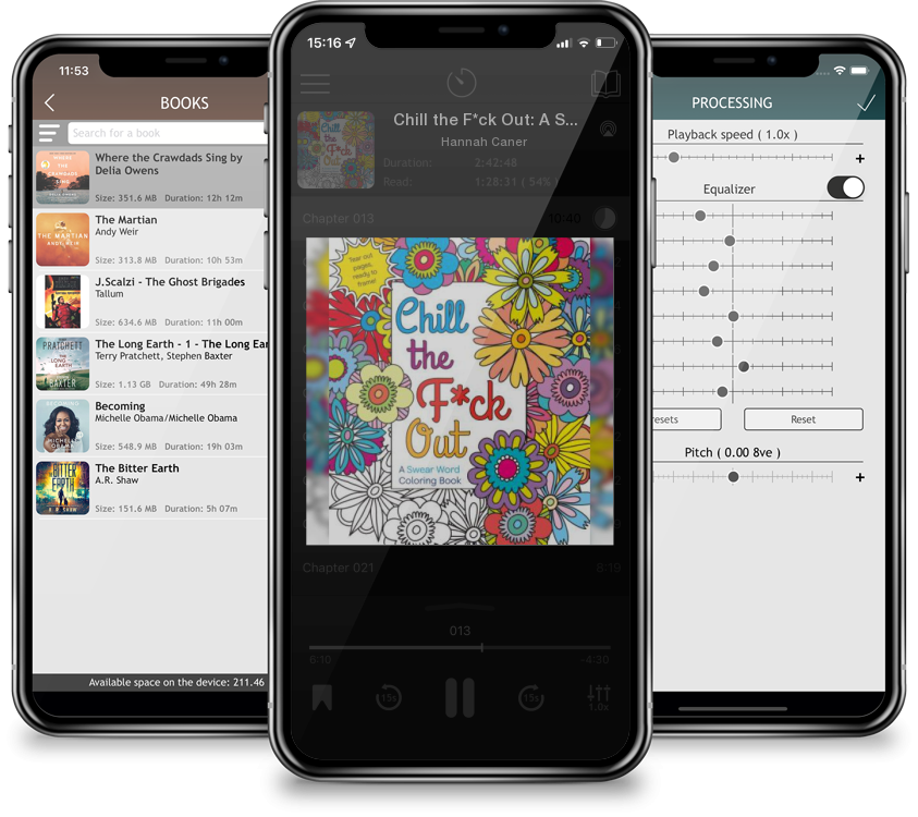 Audiobook Chill the F*ck Out: A Swear Word Coloring Book by Hannah Caner