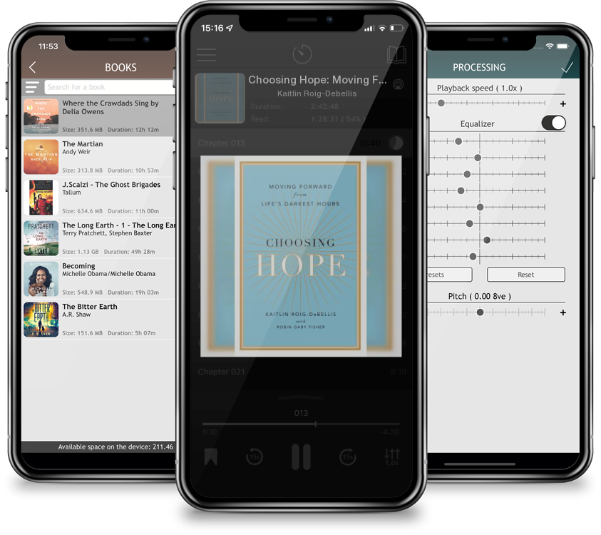 Listen Choosing Hope: Moving Forward from Life's Darkest Hours by Kaitlin Roig-Debellis in MP3 Audiobook Player for free