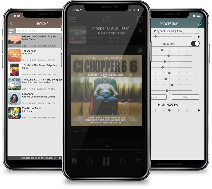Audiobook Chopper 6: A Bullet in Time Saves Nine by Mark Brandon Read