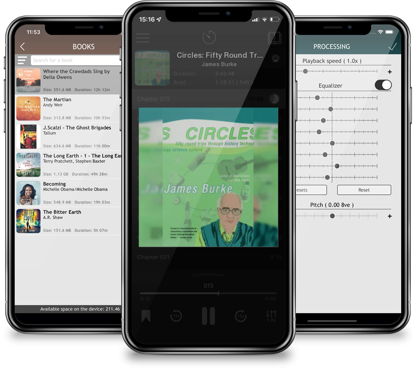 Audiobook Circles: Fifty Round Trips Through History Technology Science Culture by James Burke