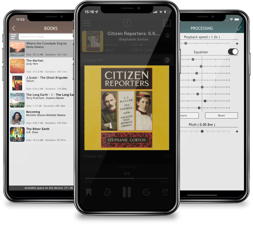 Listen Citizen Reporters: S.S. McClure, Ida Tarbell, and the Magazine That Rewrote America (MP3 CD) by Stephanie Gorton in MP3 Audiobook Player for free