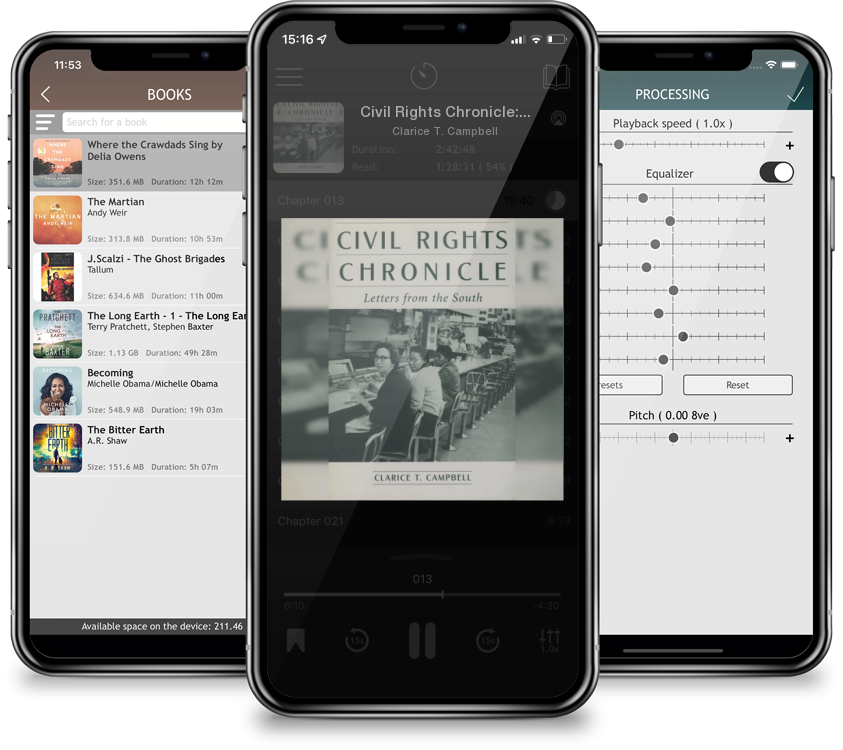 Listen Civil Rights Chronicle: Letters from the South by Clarice T. Campbell in MP3 Audiobook Player for free