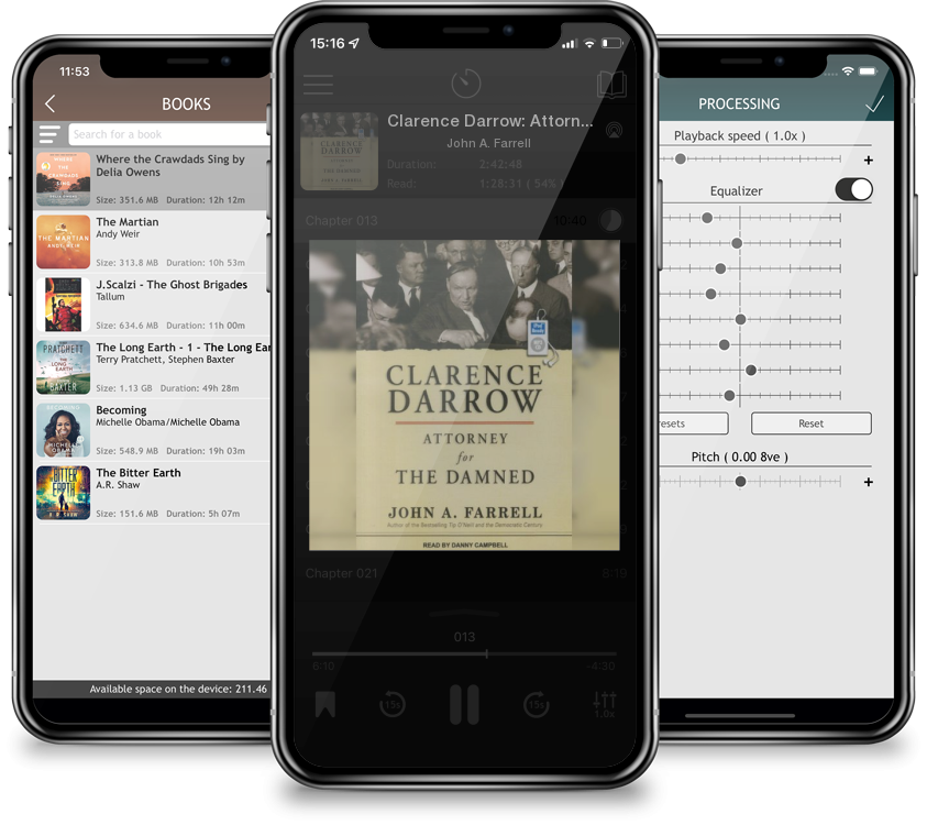 Listen Clarence Darrow: Attorney for the Damned (MP3 CD) by John A. Farrell in MP3 Audiobook Player for free