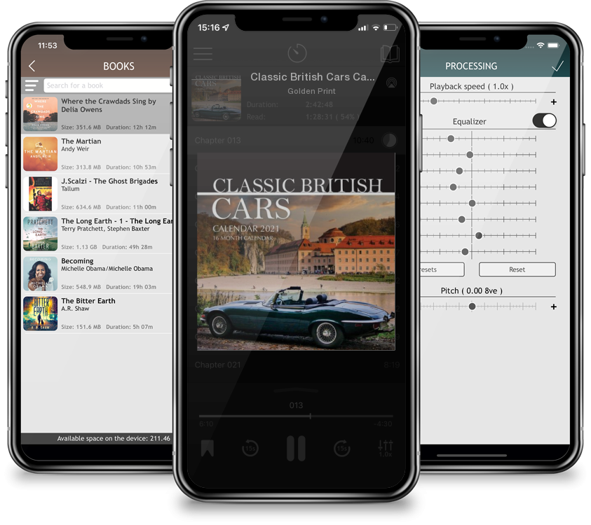 Audiobook Classic British Cars Calendar 2021: 16 Month Calendar by Golden Print