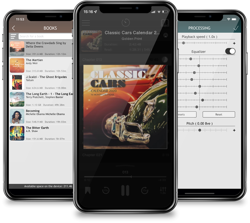 Audiobook Classic Cars Calendar 2020: 16 Month Calendar by Golden Print