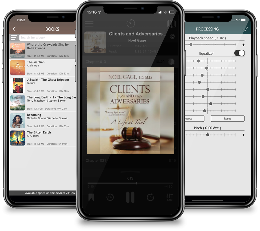 Audiobook Clients and Adversaries: A Life at Trial by Noel Gage