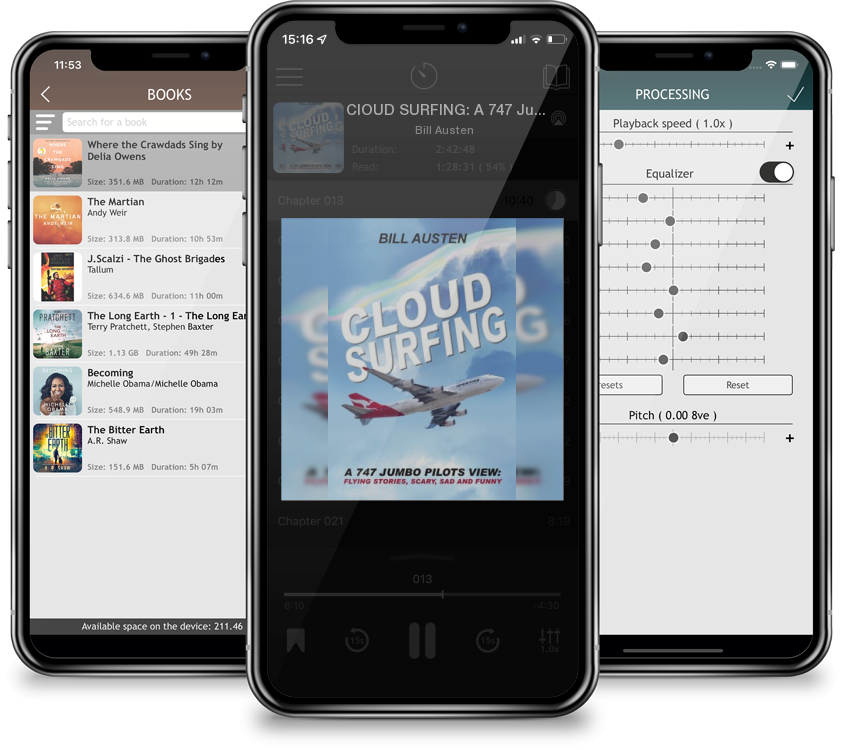 Audiobook ClOUD SURFING: A 747 Jumbo Pilots View, Flying Stories, Scary, Sad and Funny: by Bill Austen