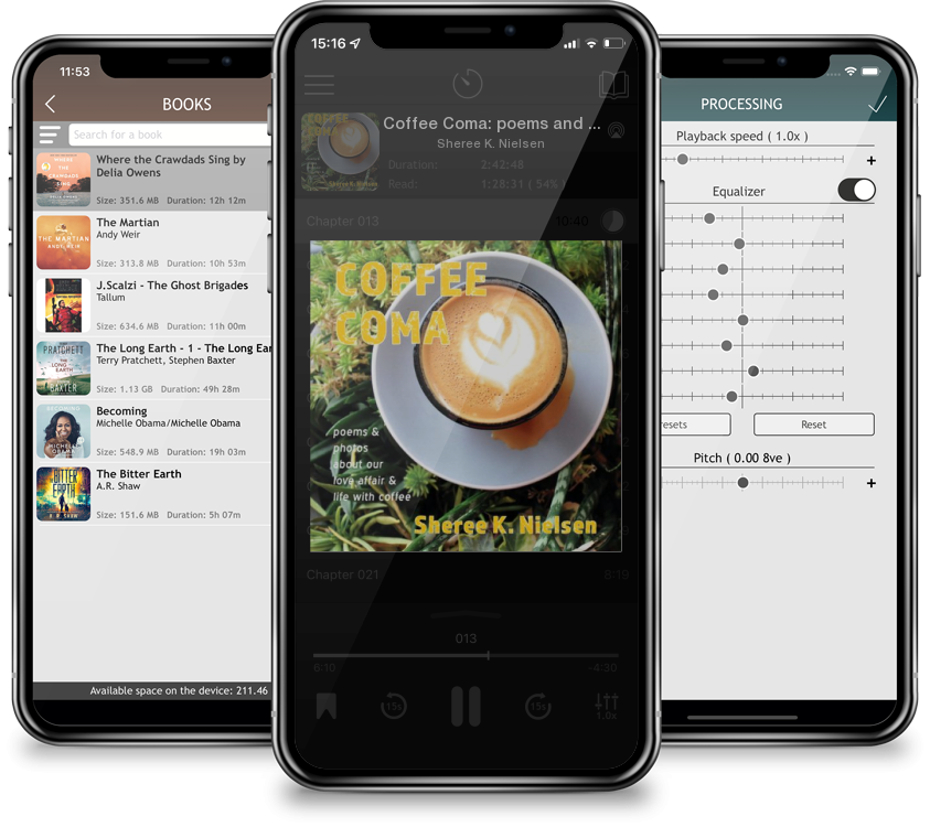 Audiobook Coffee Coma: poems and photos about our love affair and life with coffee by Sheree K. Nielsen