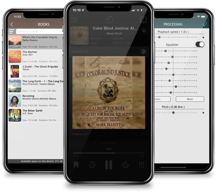 Audiobook Color Blind Justice: Albion Tourgée and the Quest for Racial Equality from the Civil War to Plessy V. Ferguson by Mark Elliott