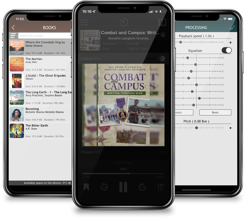 Audiobook Combat and Campus: Writing Through War by Annette Langlois Grunseth