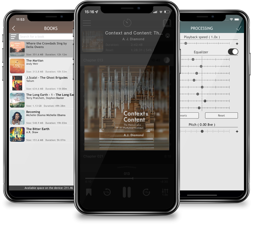 Audiobook Context and Content: The Memoir of a Fortunate Architect by A. J. Diamond