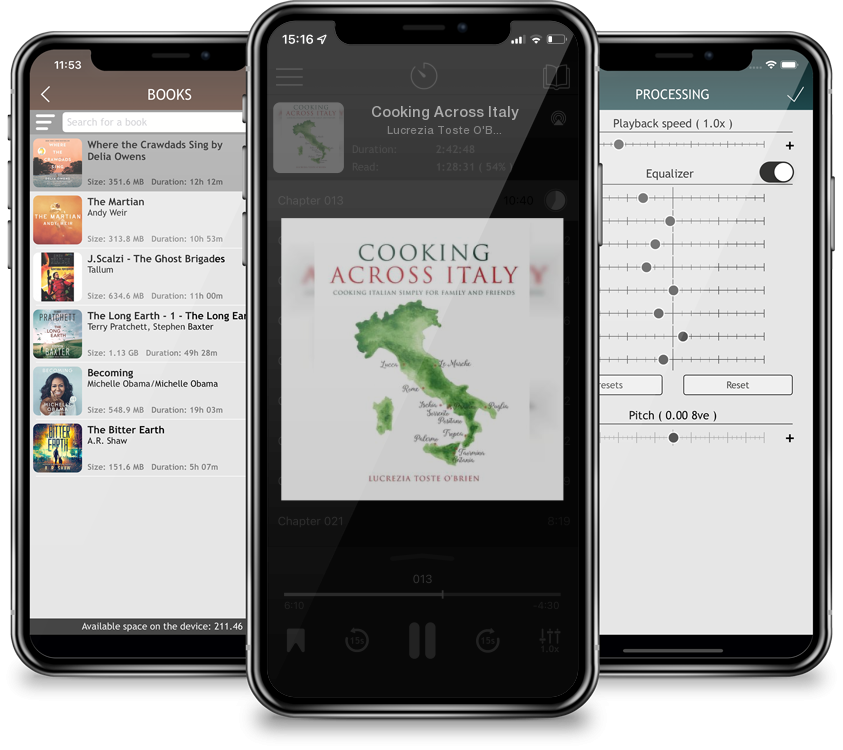 Audiobook Cooking Across Italy by Lucrezia Toste O'Brien