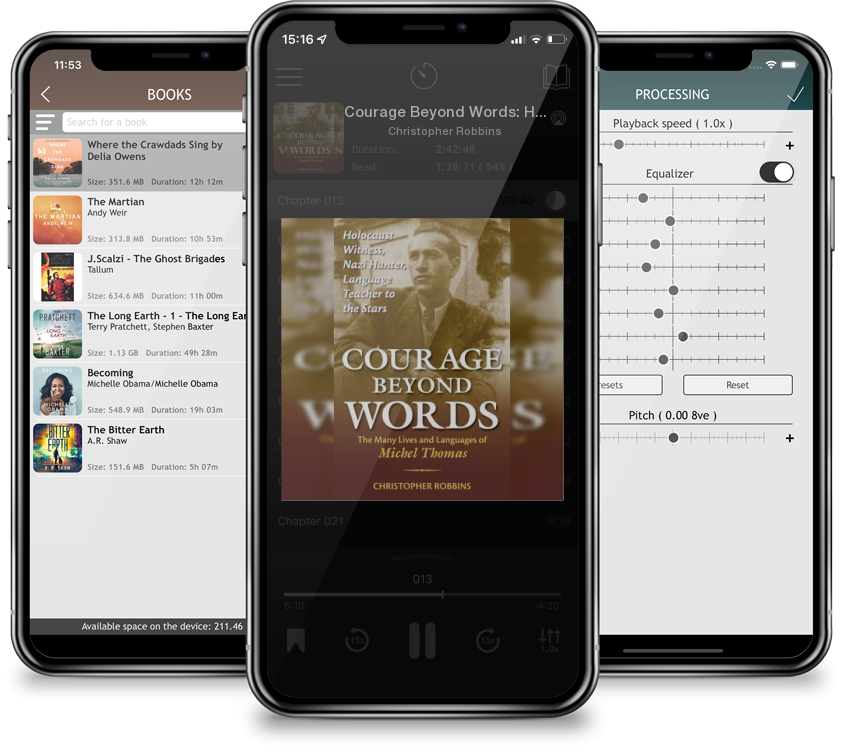 Audiobook Courage Beyond Words: Holocaust Witness, Nazi Hunter, Language Teacher to the Stars: The Many Lives and Languages of Miche by Christopher Robbins