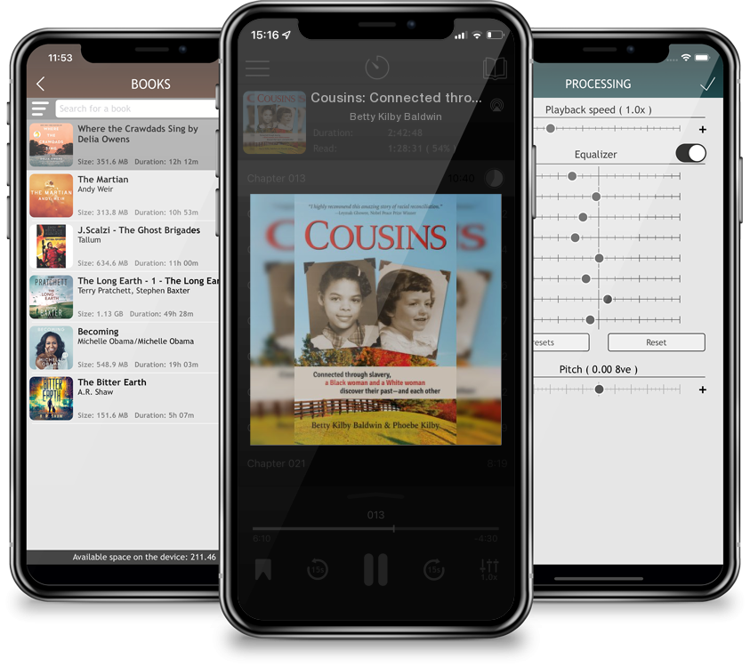 Audiobook Cousins: Connected through slavery, a Black woman and a White woman discover their past—and each other by Betty Kilby Baldwin