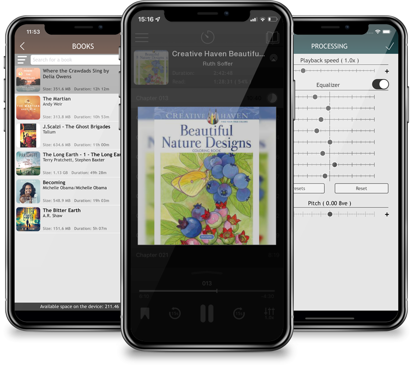 Audiobook Creative Haven Beautiful Nature Designs Coloring Book (Creative Haven Coloring Books) by Ruth Soffer