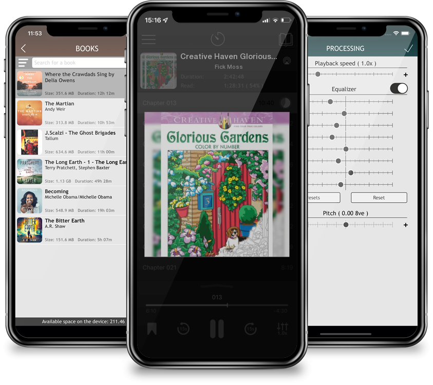 Audiobook Creative Haven Glorious Gardens Color by Number by Fick Moss