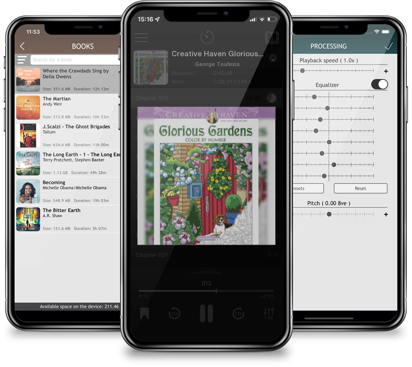 Audiobook Creative Haven Glorious Gardens Color by Number Coloring Book (Creative Haven Coloring Books) by George Toufexis