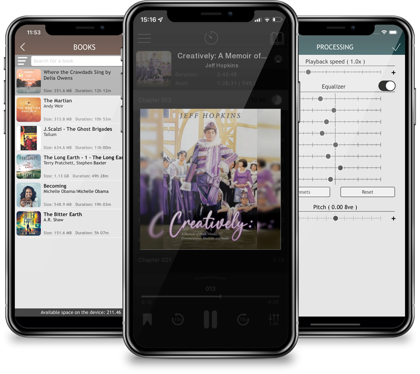 Audiobook Creatively: A Memoir of Plays, Films, Musicals, Commentaries, and Books by Jeff Hopkins