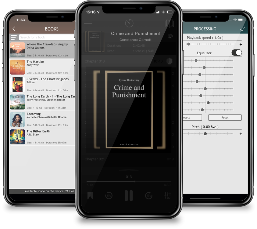 Audiobook Crime and Punishment by Constance Garnett