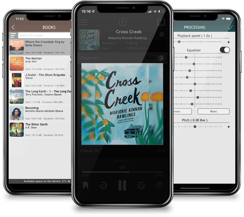 Listen Cross Creek by Marjorie Kinnan Rawlings in MP3 Audiobook Player for free