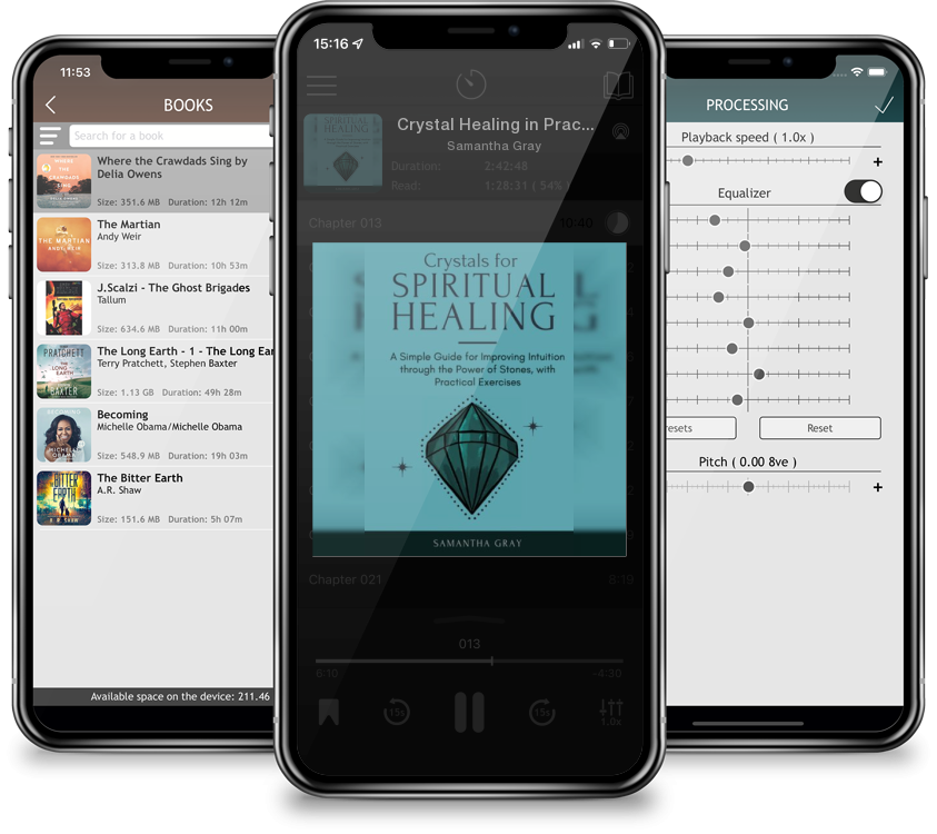 Audiobook Crystal Healing in Practice 2021: A Beginners\' Guide to the Power of Stones, Tarot Reading, Enneagrams, and Numerology. Develop your Intuition and Unl by Samantha Gray
