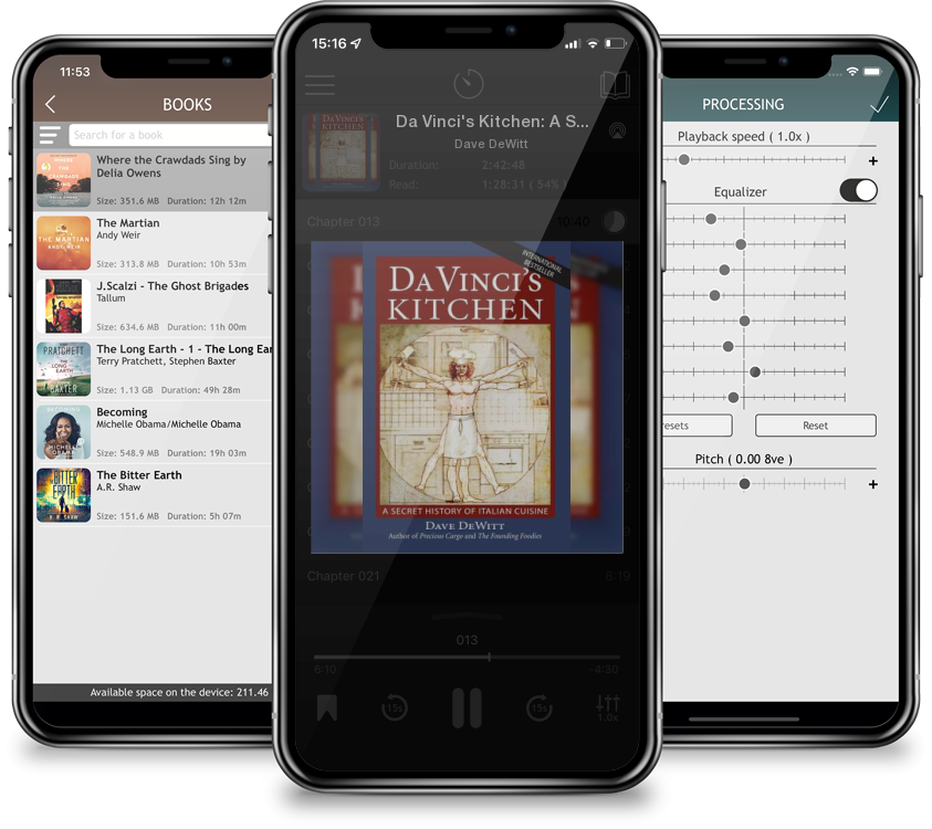 Listen Da Vinci's Kitchen: A Secret History of Italian Cuisine by Dave DeWitt in MP3 Audiobook Player for free