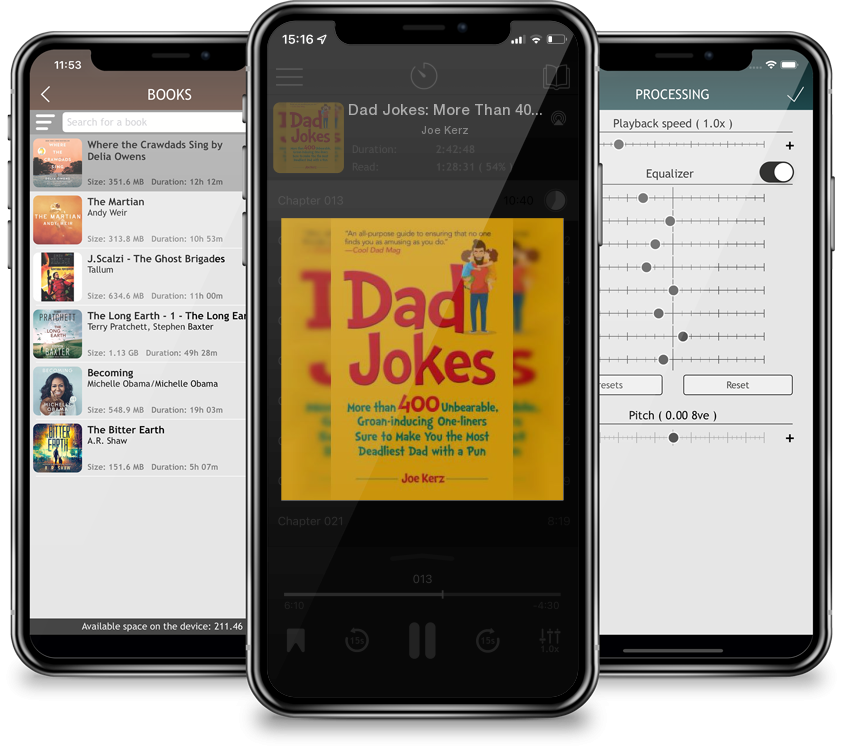 Listen Dad Jokes: More Than 400 Unbearable, Groan-Inducing One-Liners Sure to Make You the Deadliest Dad With a Pun by Joe Kerz in MP3 Audiobook Player for free