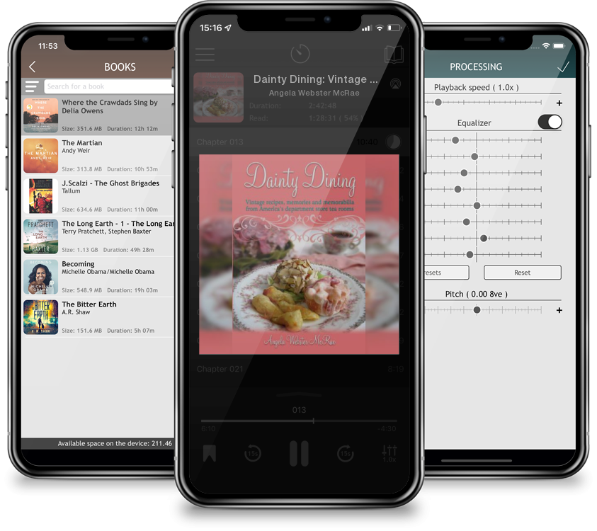 Audiobook Dainty Dining: Vintage recipes, memories and memorabilia from America\'s department store tea rooms by Angela Webster McRae